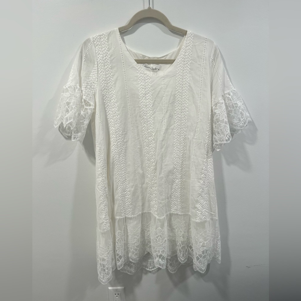 White Dress With Lace New With Tag